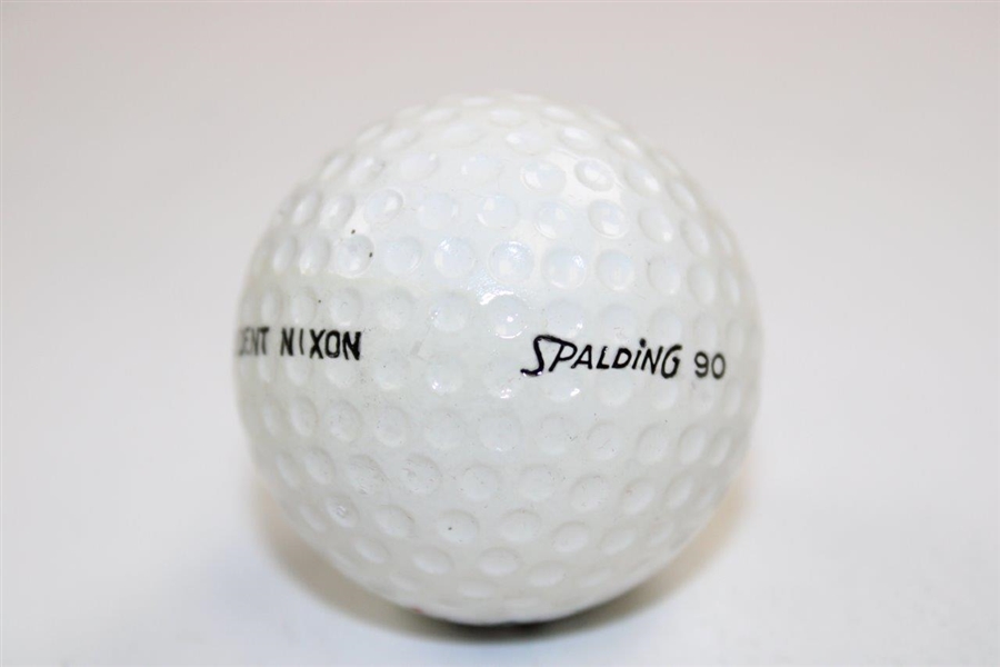 President Richard Nixon's Personal Spalding 90 Black Dot 3 Golf Ball