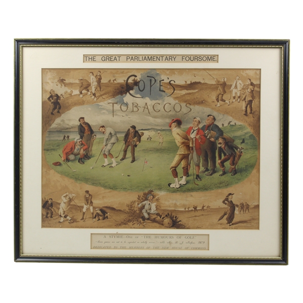 Original 'Copes Tobacco' Wood Framed & Matted Colour Lithograph by George Pipeshank