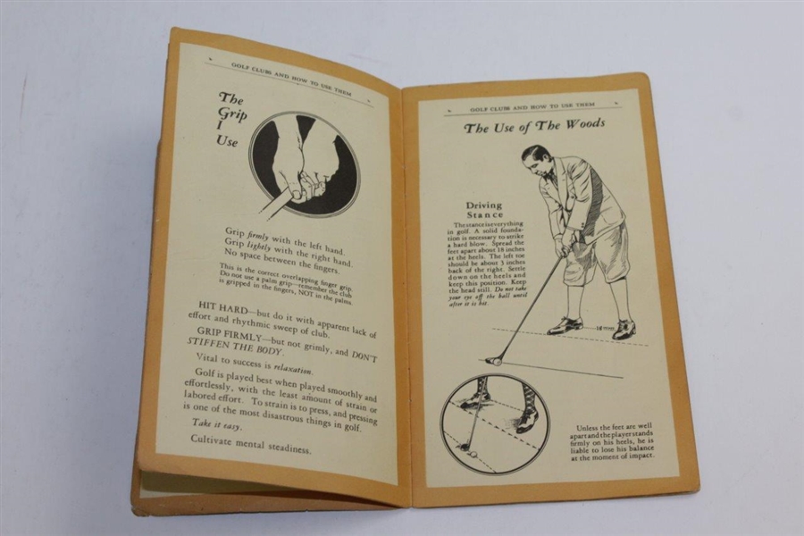 1929 'Golf Clubs and How To Use Them' Booklet by Waltern Hagen