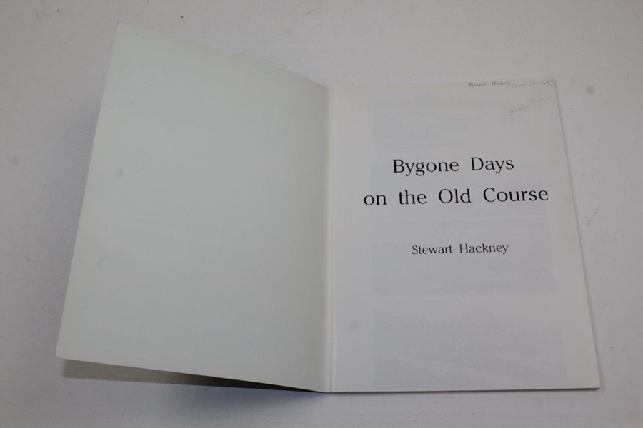 1990 'Bygone Days On The Old Course' Golf Book by Stewart Hackney