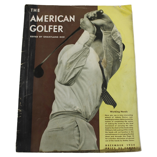 1934 'The American Golfer' Magazine Edited by Grantland Rice - December 1934