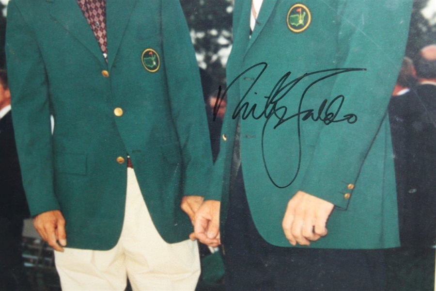 Ben Crenshaw & Nick Faldo Signed Green Jacket Oversize Photo - Framed JSA ALOA