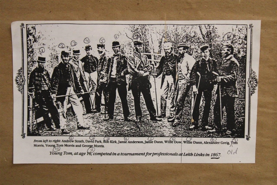 Large Black & White Reproduction 1867 Professional Tournament Leith Links Photo - Framed