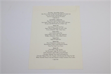 Charl Schwartzel Signed 2011 Masters Chairman's Cocktail Buffet Menu - Night of Win! JSA ALOA
