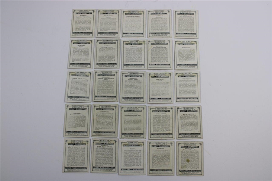Circa 1924 Full Set of Wills 'Golfing' Cigarette Cards