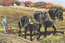 Memorable Moments' Farm Field Plow Ltd Ed 95/450 Print by Artist Vic Gibbons