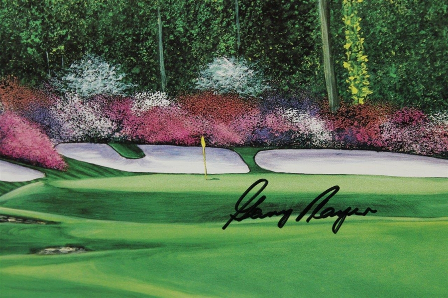Gary Player Signed Augusta National Hole 13 Ltd Ed 271/5000 Nancy Raborn Print JSA ALOA