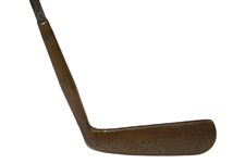 W.E. Carness 33 Brass Putter with Unique Wood Grip