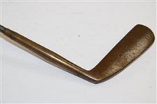 W.E. Carness 33 Brass Putter with Unique Wood Grip