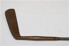 W.E. Carness 33 Brass Putter with Unique Wood Grip