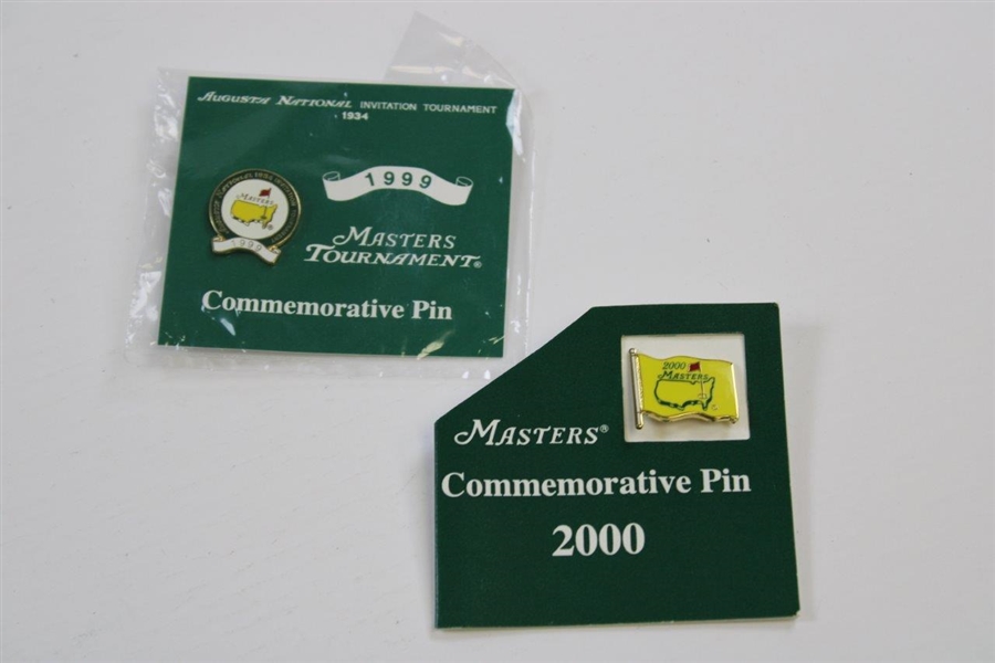Six (6) Masters Tournament Commemorative Pins - 1999, 2000, 2004, 2005, 2012, & 2018