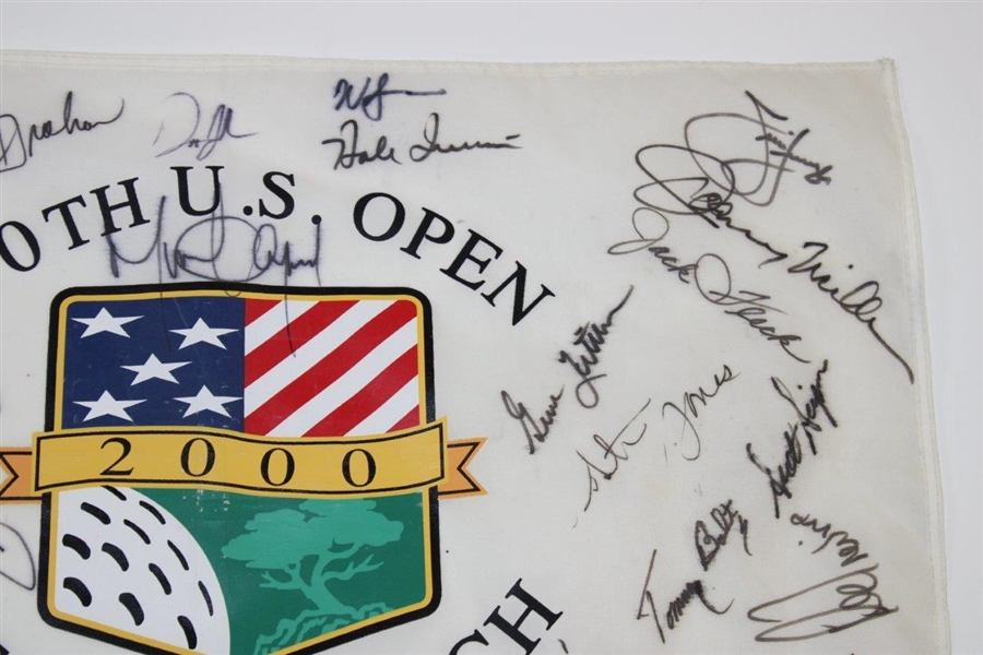 US Open Champs Signed 2000 US Open Pebble Beach Flag by 38 Champions Including Arnold Palmer! JSA ALOA