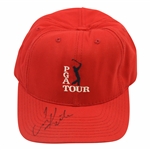 Tom Kite Signed Red PGA Tour Hat JSA ALOA