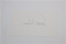 Arnold Palmer Signed 3x5 Index Card JSA ALOA