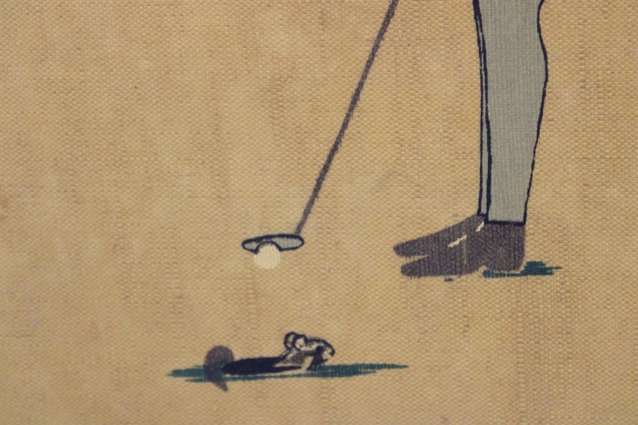 Golfer Putting Vintage Tray by Scott Howard