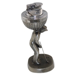 Classic Silver Colored Putting Golfer with Golf Ball Themed Lighter on Back