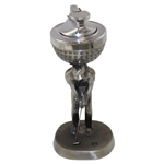 Classic Silver Colored Putting Golfer with Golf Ball Themed Lighter on Back