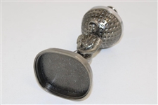 Classic Silver Colored Putting Golfer with Golf Ball Themed Lighter on Back