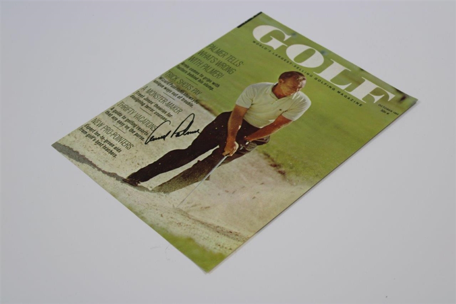 Arnold Palmer Signed 'Golf' Magazine Cover October 1965 JSA ALOA