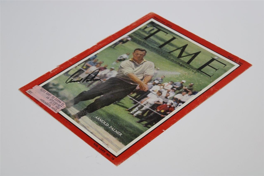 Arnold Palmer Signed 'Time' Magazine Cover May 2 1960 JSA ALOA