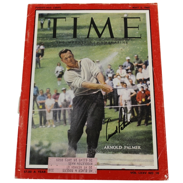Arnold Palmer Signed 'Time' Magazine Cover May 2 1960 JSA ALOA