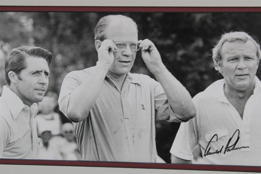 Arnold Palmer Signed Matted Photo of Palmer, Ford, Player JSA ALOA