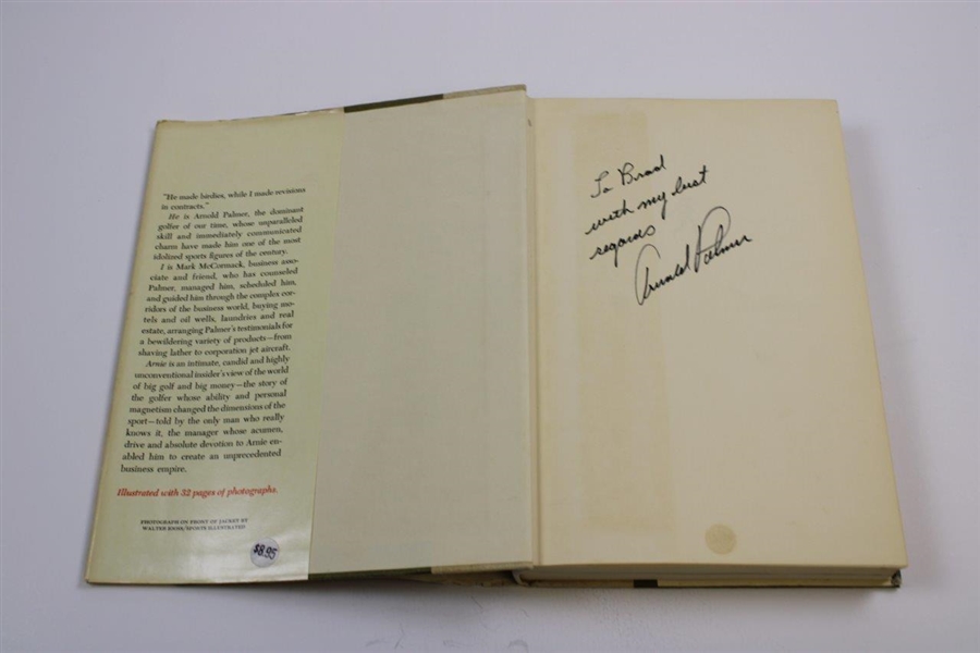 Arnold Palmer Signed Arnie Golf Book To Brad JSA ALOA
