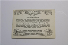 1936 Miss Pam Barton Ardath Tobacco Co. Photocards Card No. 148