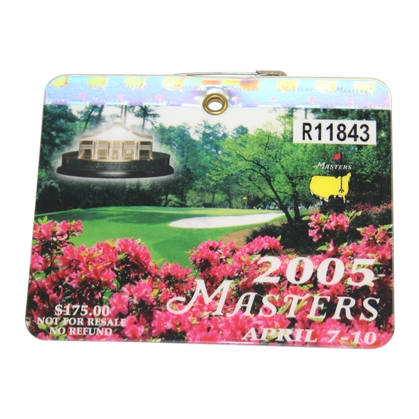 2005 Masters Tournament SERIES Badge #R11843 - Tiger Woods Winner