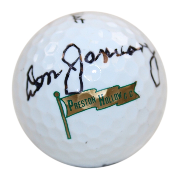 Don January Signed Preston Hollow Country Club Logo Golf Ball - Site of '56 Dallas Centennial Open JSA ALOA