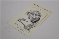 Jack Nicklaus Signed Sports Faces Caricatures Photo JSA ALOA