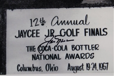Jack Nicklaus Signed 1957 National Jaycee Tournament Photo JSA ALOA