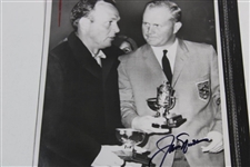 Jack Nicklaus Signed 1963 Canada Cup with Arnold Palmer Photo JSA ALOA