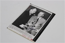 Jack Nicklaus Signed 1963 Canada Cup with Arnold Palmer Photo JSA ALOA