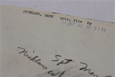 Jack Nicklaus Signed 1965 Portland Open Championship Photo JSA ALOA