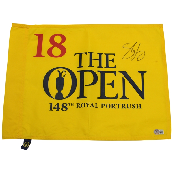 Shane Lowry Signed 2019 Open Championship Flag Beckett #BF13439