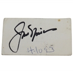 Jack Nicklaus Signed Augusta, Georgia Business Card JSA ALOA