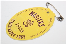 1965 Masters Tournament Series Badge #19303 - Jack Nicklaus Winner