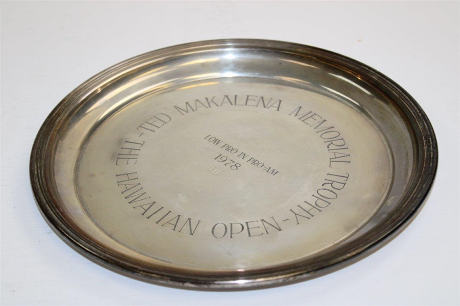 Chi Chi Rodriguez's 1978 Hawaiian Open Ted Makalena Memorial Trophy Plate - Pro-Am Low Pro