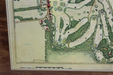 Chi Chi Rodriguez's 1968 Augusta National Golf Club Course Map on Wooden Plaque Contestant Gift