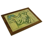 Chi Chi Rodriguez's 1968 Augusta National Golf Club Course Map on Wooden Plaque Contestant Gift