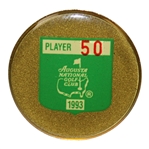 Masters Champion Gay Brewers 1993 Masters Tournament Contestant Badge #50 