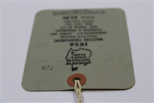 1956 Masters Tournament Wednesday Ticket #728 with Original String