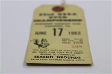 1962 US Open at Oakmont CC Playoff Grounds Ticket #508 with Original String - 1st Jack Win