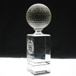 Chi Chi Rodriguez's 2017 Post-It Brand Greats of Golf Pro-Am Glass 2nd Place Trophy