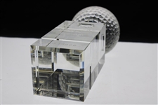 Chi Chi Rodriguez's 2017 Post-It Brand Greats of Golf Pro-Am Glass 2nd Place Trophy