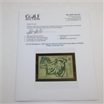 Chi Chi Rodriguez's 1968 Augusta National Golf Club Course Map on Wooden Plaque Contestant Gift