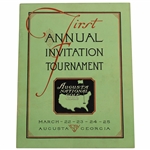 1934 Masters Program in Exc. Condition from Past Course Manager - New Find!