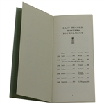 1941 Masters Records of the Tournament Booklet from Past Course Manager