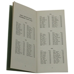 1941 Masters Records of the Tournament Booklet from Past Course Manager